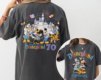 Retro Disneyland 70th anniversary shirt, 70 years of magic shirt, Disneyland family vacation 2026 shirt, Platinum celebration Tee