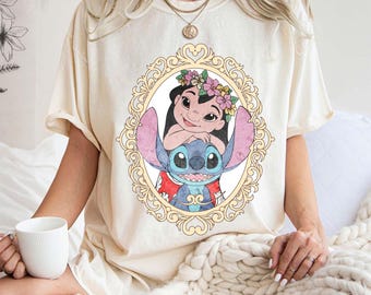 Lilo & StitchComfort Colors Shirt, Hug Shirt, Ohana love shirt, Ohana Family Means Shirt, Magic Kingdom Shirt,Disneyland Tee, Disney Girl