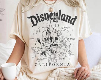 Disneyland California Shirt, Vintage Mickey and Friends T-Shirt, Est 1955 Disneyland Tee, Retro Castle California Graphic Tee, Disney Trip