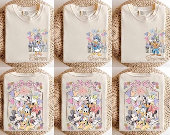 Customize All Disney Characters Shirt, Personalized Disney Mickey & Friends Stitch Matching Shirt, Disneyland Family Vacation 2026 Trip