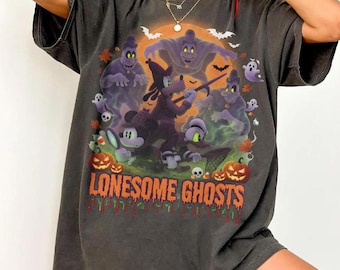 Disney Lonesome Ghosts Halloween Shirt, Mickey Donald Goofy Spooky Tee, Vintage Ghost Hunter