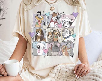Vintage Disney Dogs Shirt, Dog Lovers Shirt, Disneyland Shirt, Disney World Shirt, Cute Disney Dog Gift, Disney Family Trip 2026 Tee