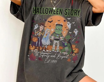 Halloween Story Toy Story Shirt, Disney Halloween Woody Buzz Lightyear Tee, To Infinity and Beyond