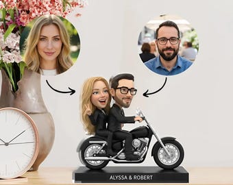 Personalized Acrylic Couple Plaque: Custom Couple Motorcycle Rider Design
