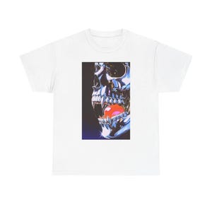 Cooles Schädel-grafisches T-Shirt für Halloween, Unisex-Baumwollhemd aus schwerer Baumwolle, Festivalkleidung, Geschenk für Freunde, Streetwear