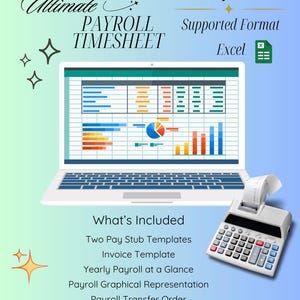 Payroll Calculator Excel Template | Salary Calculation Sheet (Digital Download)