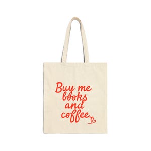 Bolsa de livros e café, bolsa de lona fofa para amantes de livros, bolsa de biblioteca, sacola de compras ecológica, presente para leitores