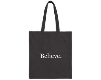 Motivational Canvas Tote Bag: Inspirational Quote, Eco-Friendly Shopping
