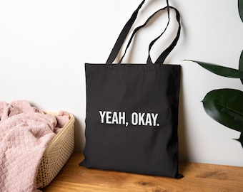 Chic Cotton Canvas Tote Bag: Funny Quote, Eco-Friendly Shopping Bag