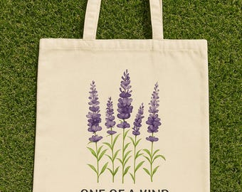 Floral Cotton Canvas Tote Bag: Eco-Friendly Market Bag
