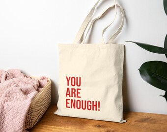 Inspirational Cotton Canvas Tote Bag: Eco-Friendly Shopping Bag