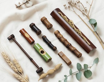Handmade Bamboo Chashaku Rest, Matcha Spoon, Chopstick Holder, Japandi Decor