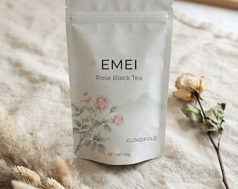 Loose Leaf Rose Black Tea, Chinese Floral Tea, Rose Petal Herbal Blend, Tea Lover Gift, Valentines Tea Gift 50g