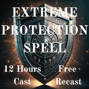 Hechizo de protección extrema / Bloquea el mal de ojo, maldiciones, mala suerte y energía negativa / Kit de hechizo de escudo espiritual digital
