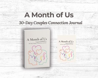 A Month of Us – 30-daagse verbindingsdagboek voor stellen | Afdrukbaar werkboek