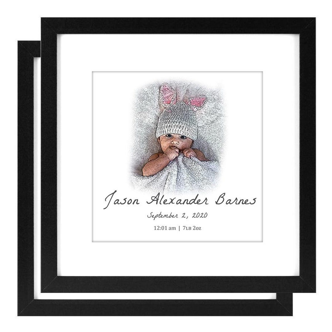 Personalized Baby Photo Art Print: Custom Nursery Decor, Birth ...