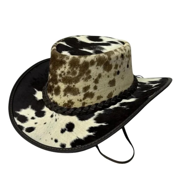 Handmade Cowhide Leather Cowboy Hat | Braided Band Western 
