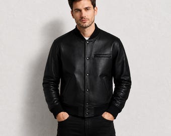 Modern Men’s Black Leather Jacket Style for Clean and Confident Look