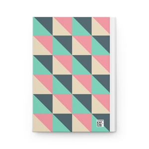 Geometric Pattern Hardcover Journal, Stylish Notebook for Creatives, Ideal for Journaling, Gift for Writers, Modern Design Journal