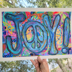 Joy - 12x18 mixed media art