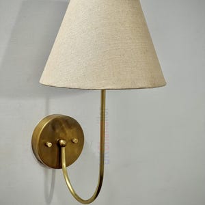 Handmade Wall Sconce Light, Vintage Wall Lamp , Bedside Wall Light , Aged Brass Wall Lighting
