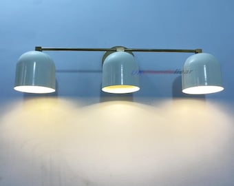 Lámpara de tocador moderna de mediados de siglo - Iluminación de baño - Tocador de 3 luces - Aplique de pared - Barra de baño homologada por UL