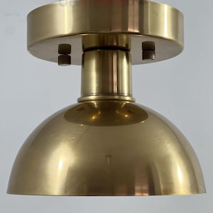 Modern 1 Small Light Flush Mount Light / Modern Brass Vanity Light Kitchen Light Fixture / Brass Sputnik Light / Brass Chandelier Light