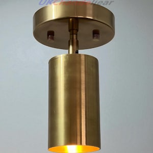Adjustable Brass Spotlight: Mid-Century Modern Flush Mount Ceiling Light