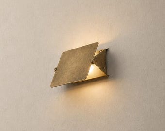 Charlotte brass Wall Sconce light, Modern Minimalist Geometric Lamp, Adjustable Industrial Light Fixture