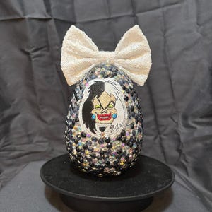 Cheer Duck Enchanted egg, Lucky PRIZES Inside, Black, Bling duck, Cheer Gift, Lucky duck, Bedazzled Duck, Unique Gift, Rhinestone Duck