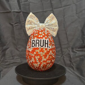Cheer Duck Enchanted egg, Lucky PRIZES Inside, Orange, Bling duck, Cheer Gift, Lucky duck, Bedazzled Duck, Unique Gift, Rhinestone Duck