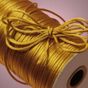 2MM Satin Rattail Cord Trim Shamballa Macrame Beading Nylon kumihimo Jewelry String image 3