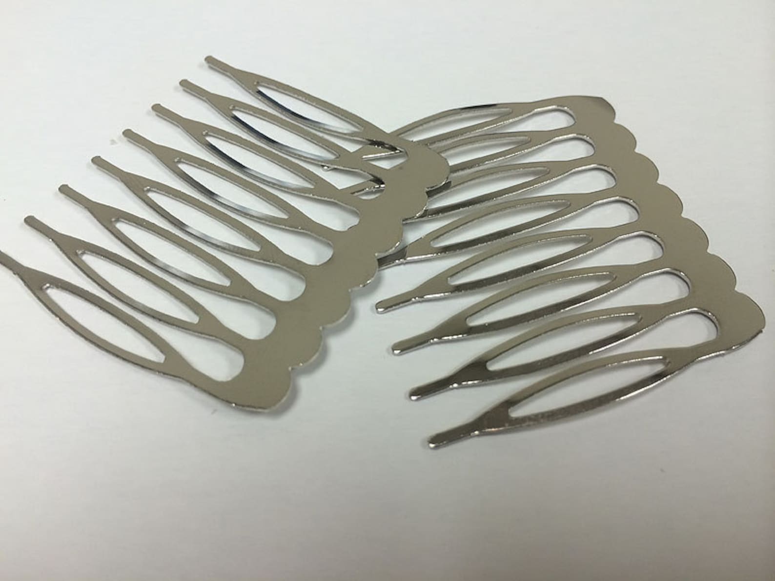 Silver Metal Hair Combs With Teeth for Hair Accessories Pack Etsy