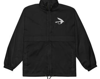 Blue Wing Olive Fly Fishing Windbreaker: Embroidered Unisex Jacket | Kelder Castworks