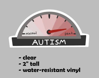 Autistic Pride Sticker- autism gauge peaking