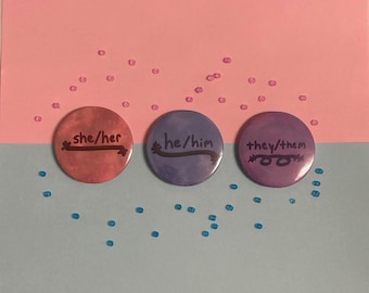 Botones de pronombres: ellos/ellas, ella/ellas, él/ellas