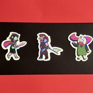Deltarune Stickers- Kris, Susie, Ralsei