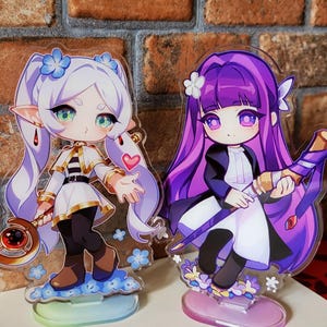 Frieren & Fern Acrylic Standee: Double Sided Anime Desk Decor