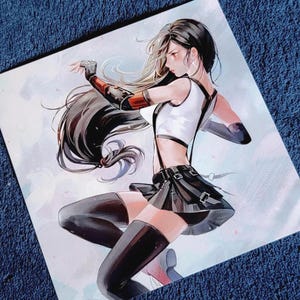 Final Fantasy VII Art Print - Tifa - 5x5 Wall Decor