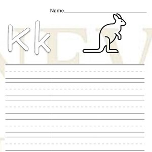 Alphabet Tracing Worksheets K-O