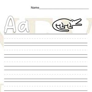 Alphabet Tracing Sheets Aa-Ee