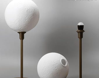 Lampe de table Moon Surface - veilleuse décorative lunaire, décoration d'intérieur minimaliste sur le thème de l'espace