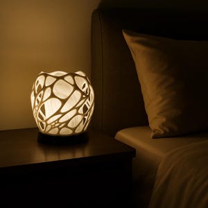 Contemporary Bedroom Table Lamp – Artistic 3D Printed Home Decor