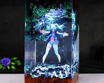 Diorama Rebecca Cyberpunk 2077 Figure Night Light, Rebecca Cyberpunk 2077 Figure Gift, Custom Night Light Gift, Gift for gamer, Art Lamp