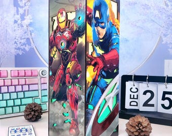 MV Heroic Legends- Wooden Box Lamp, American Captain Soldier Avenger decor, Superhero Unique Night Light, ideal Xmas + New Year Gift for Kid
