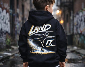 Youth Land It Too Lightweight Figure Skating Hoodie