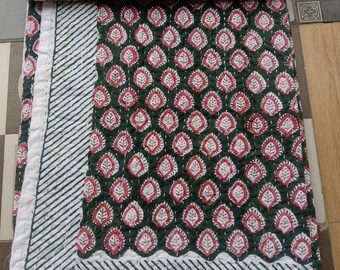 Indische Kantha Quilt werfen Baumwolle Tagesdecke, Boho Bettwäsche Dekor