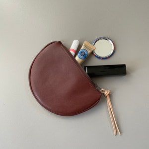 FLAT MOON purse cornflower leather imagen 5