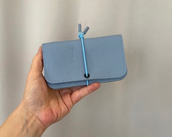 KNOT wallet - cornflower leather