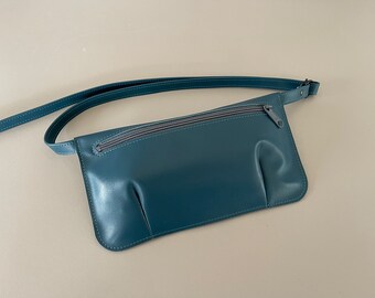 HIP POUCH / fanny pack / hip bag - ocean leather